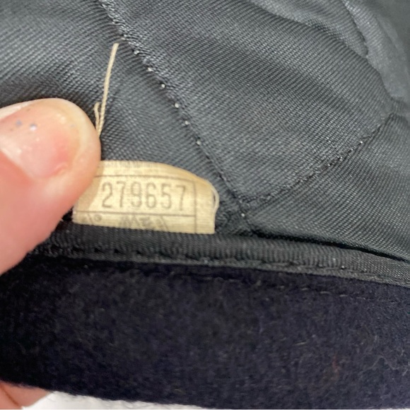 Vintage Men’s Heavy Wool Lined Pea Coat Double Breasted Brass/Plastic Buttons L - Picture 12 of 15